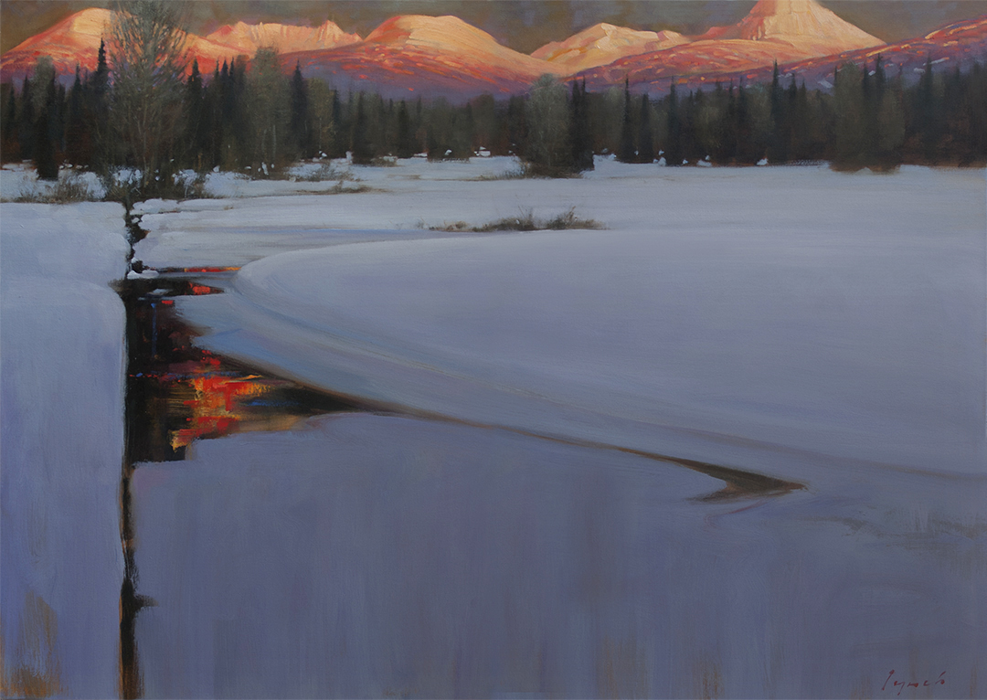 'Range On Fire' 36 X 48 oil on canvas sold by Mountain Galleries