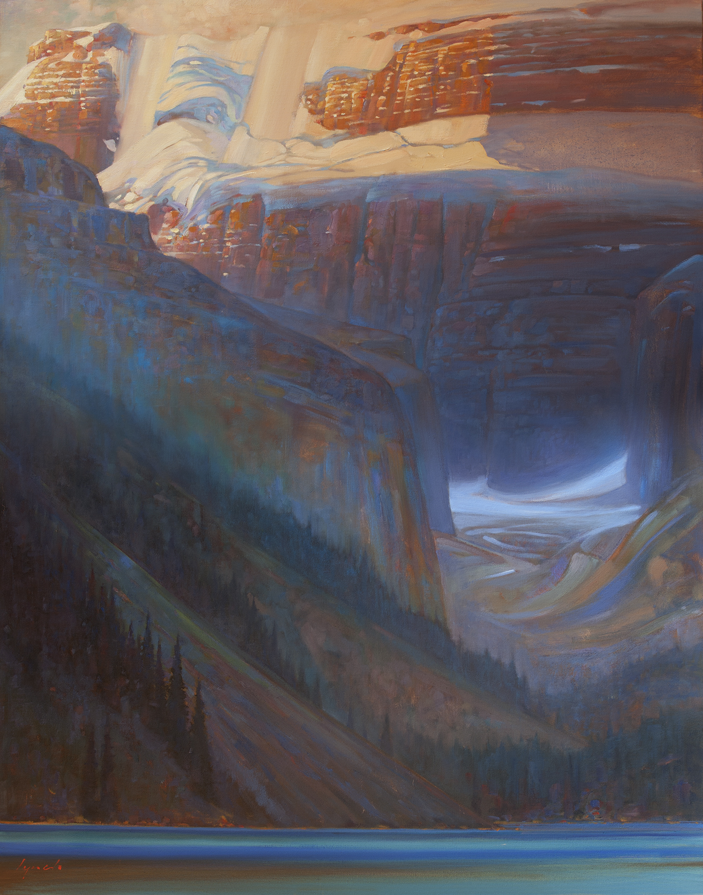 "Rising From Louise' 4 X 5 ft. oil on canvas, Mountain Galleries.