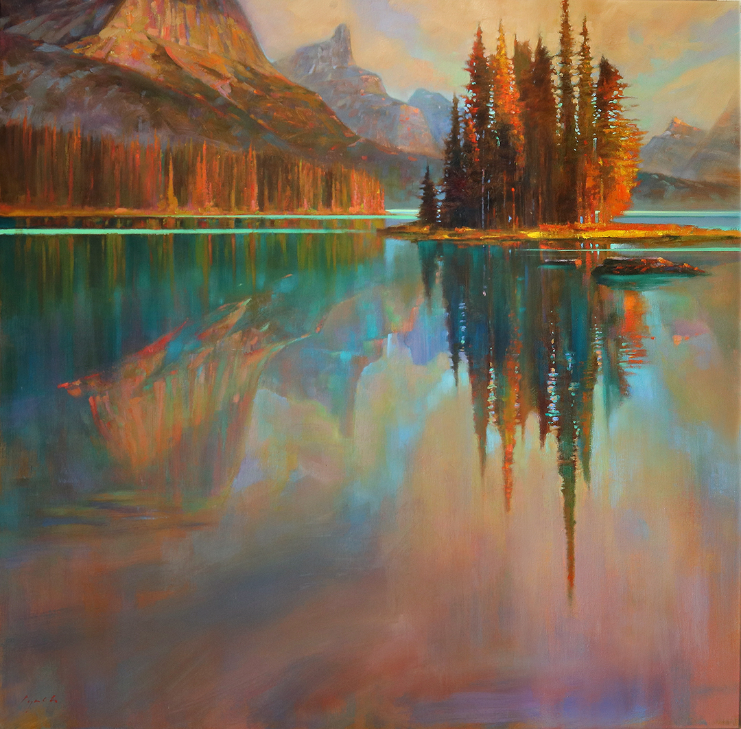 'Spirit in Light' 48 X 48 oil on canvas. sold by Mountain Galleries