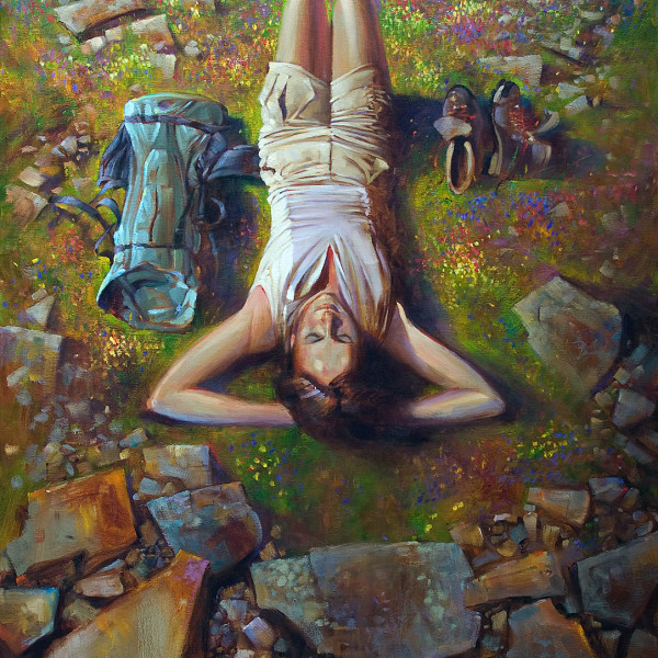 'Beside a Mountain Stream' 36 X 48 in. oil on canvas -  Avenue Gallery, Oak Bay. SOLD
copyright Brent Lynch