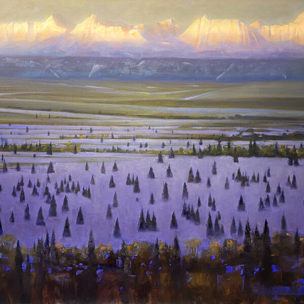 'Early Snow Blanket'  36 X 48 in. oil on canvas -Mountain Galleries