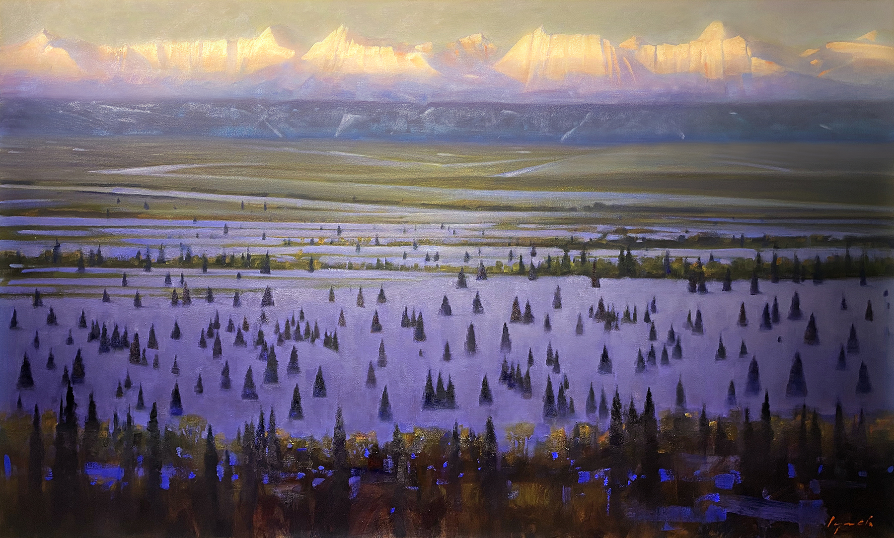 'Early Snow Blanket'  36 X 48 in. oil on canvas -
