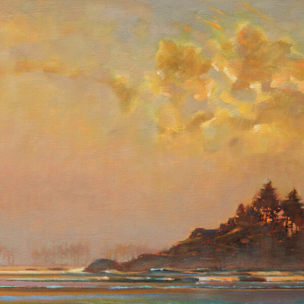 Chesternman Marine Front Evening - 18 by 24 oil on prepared board - sold by The Avenue Gallery