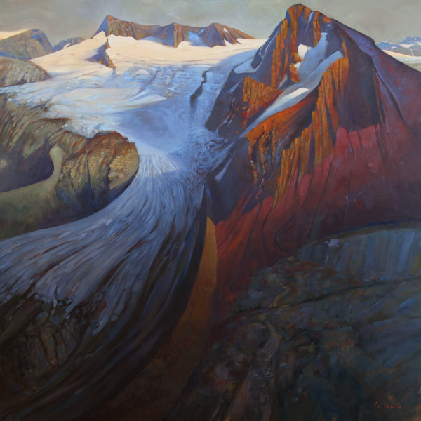 'Ice In The Sky' Overlord Whistler, 36  X 48 in. oil on canvas - Mountain Galleries