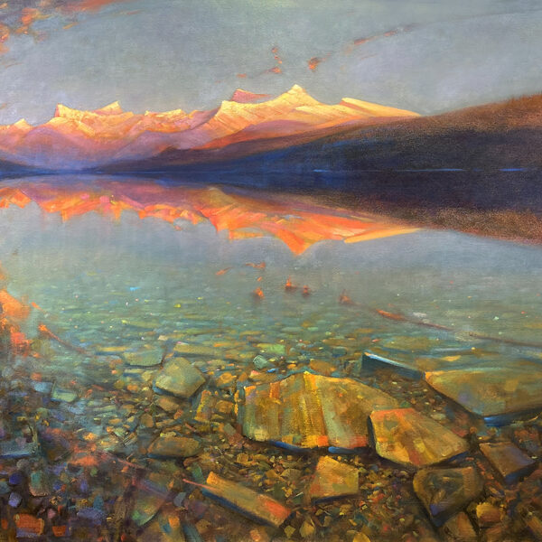 Jewels in Maligne' 36 X 60 in. oil on canvas - Mountain Galleries