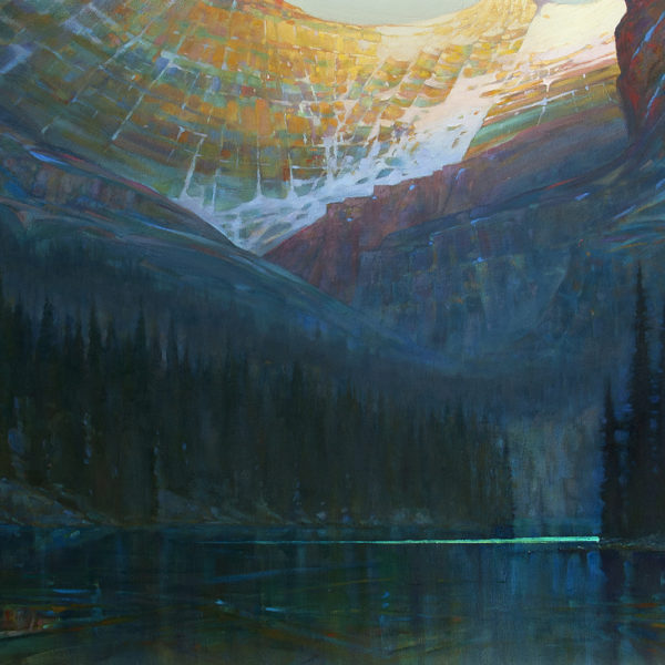 Last Light O'Hara 38 X 48 in. oil on canvas - Mountain Galleries