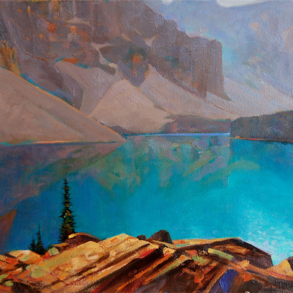 'Above Moraine' Banff National Park  16 X 20 in. oil on canvas