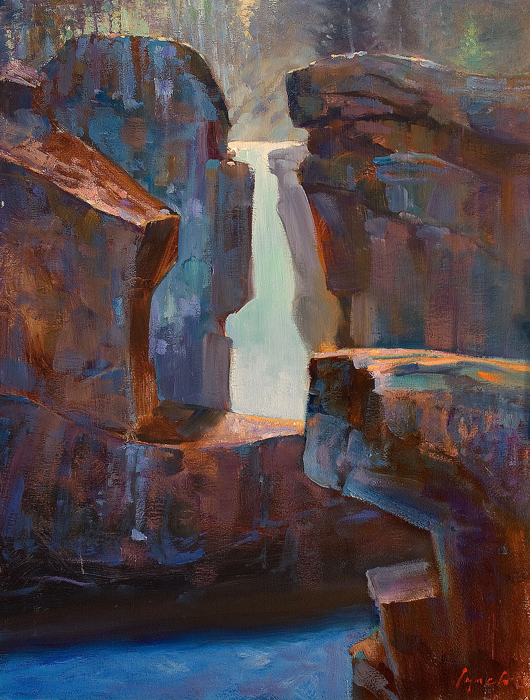 Narin Falls, Whistler BC. 16 X 20 in. oil on canvas