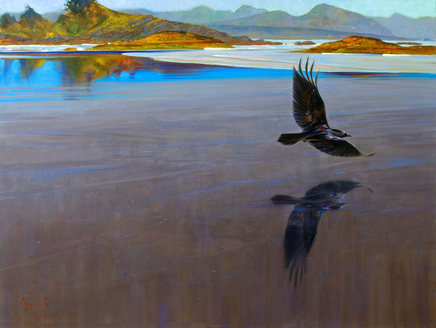 'Raven on Glass' 36 X 48 in. oil on canvas - Avenue Gallery, Oak Bay. copyright Brent Lynch 
#lynch #brentlynch #art #artwork #lynchatlarge #artrist #life #lifedrawing #painting #watercolor #gallery #fineart #creative #contemporaryart #landscape #figurative #pleinair #workshops #canada #britishcolumbia #design #unigue #cabo #composition #life #architecture #mexico #rocks #ocean #surf #nature #mountain #alpine.