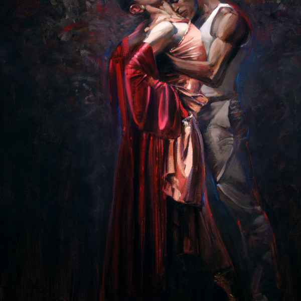'Street Car Named Desire'  Painting for Ballet Production, portrait of lead dancers, 36 X 48 in. oil on canvas. copyright Brent Lynch