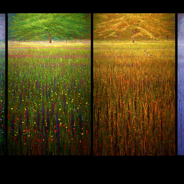 'Orchard in Four Seasons'   4 X 48 X 72 in., oil on canvas, copyright Brent Lynch