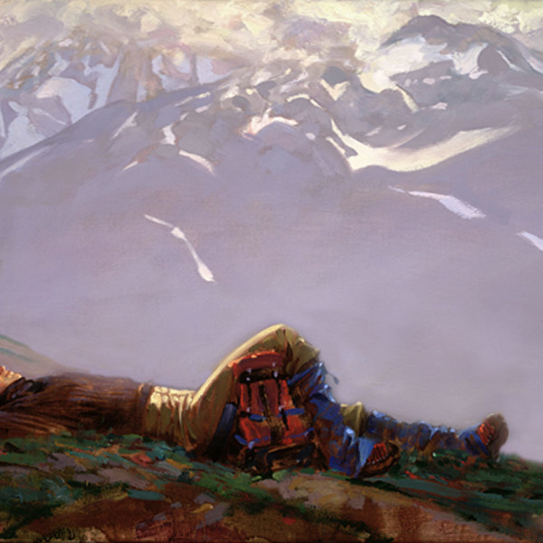 'Rest on Black Tusk' Garibaldi Provincial Park, BC. 16 X 20 in. oil on canvas