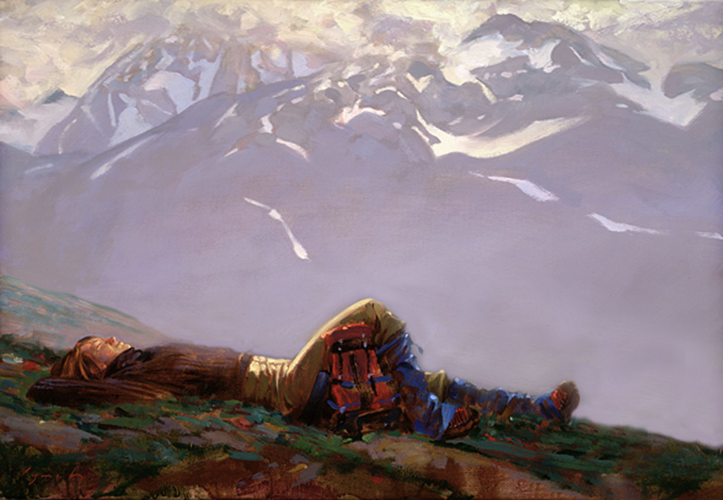 'Rest on Black Tusk' Garibaldi Provincial Park, BC. 16 X 20 in. oil on canvas