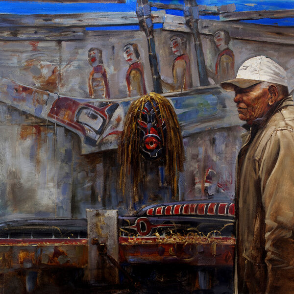 The Carver's Shed 48 X 60 oil on canvas